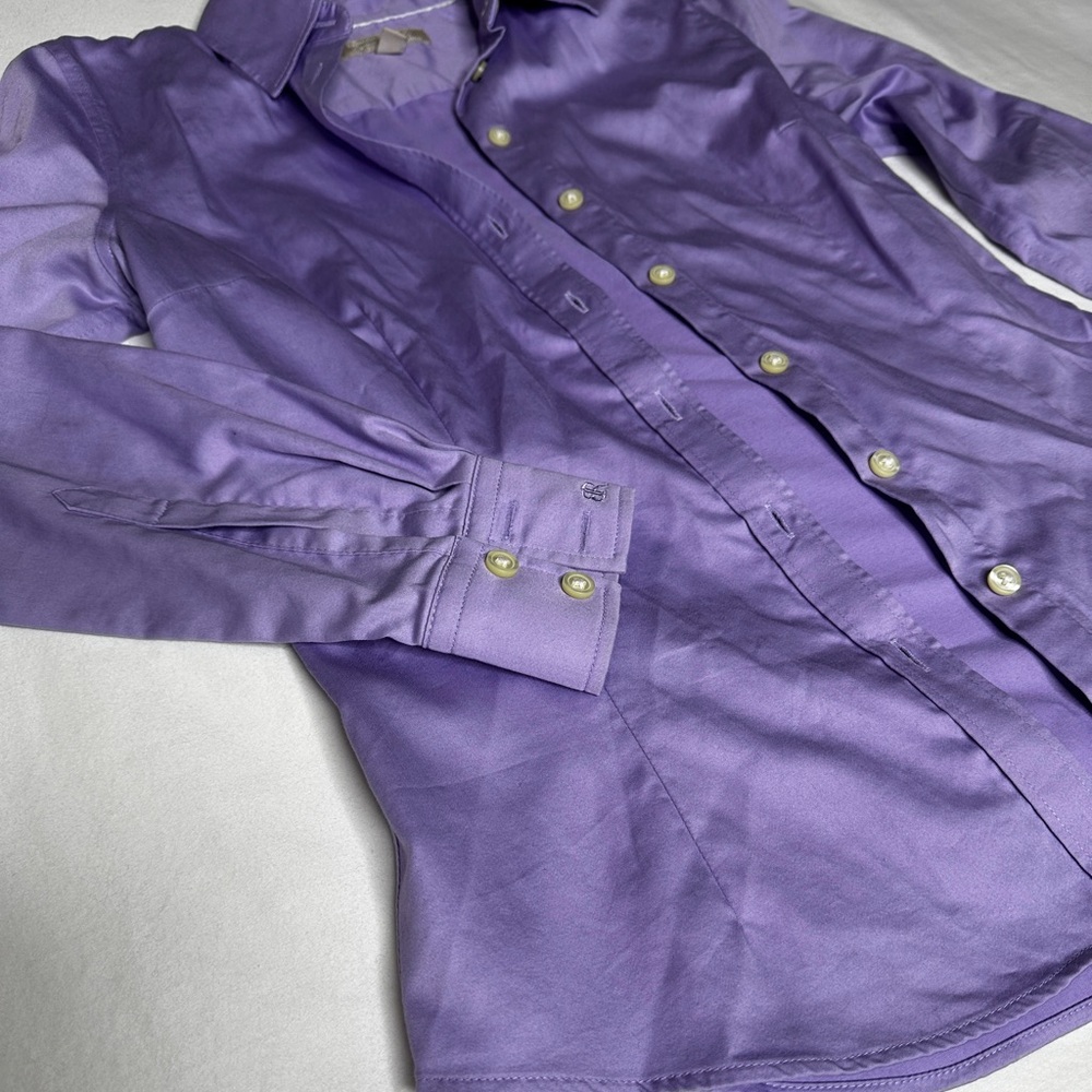 Banana Republic Women's Purple Button Down Shirt